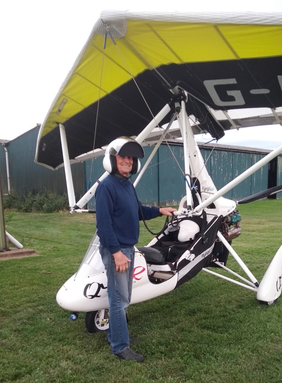 peter cox with microlight in 2023